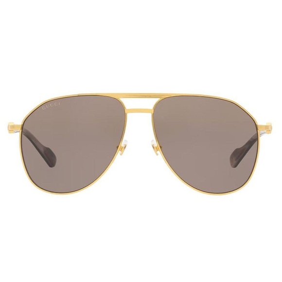 NEW GUCCI AVIATOR SUNGLASSES GUCCI GG1220S 002 GOLD BROWN EYEWEAR - Picture 2 of 3